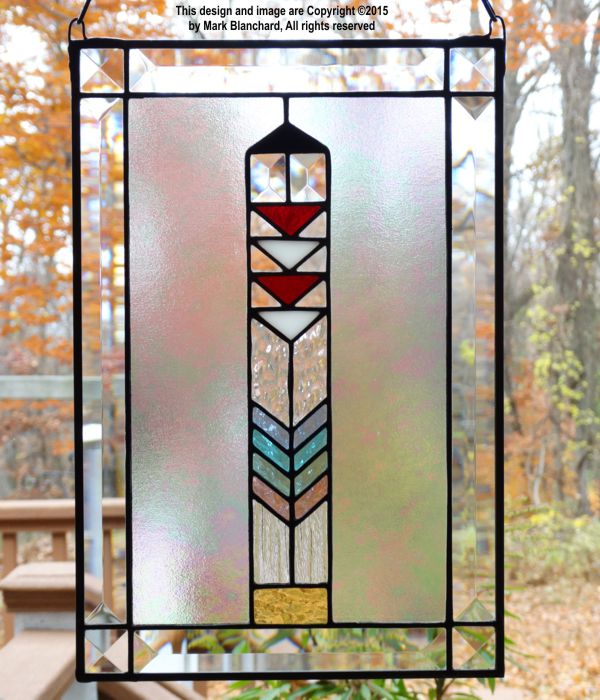Prairie Lighthouse Stained Glass Window Panel For Sale